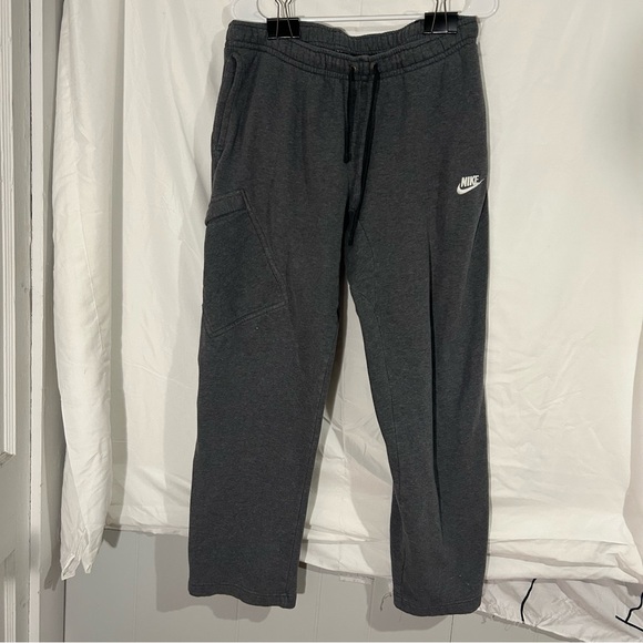 Nike men’s sweatpants size large dark grey cargo pocket with drawstring - Picture 2 of 7